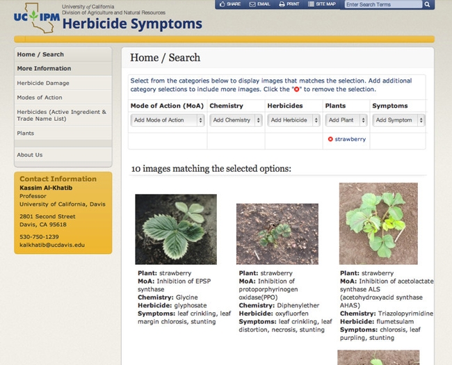 Herbicide damage website