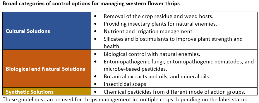Chemical control of western flower thrips