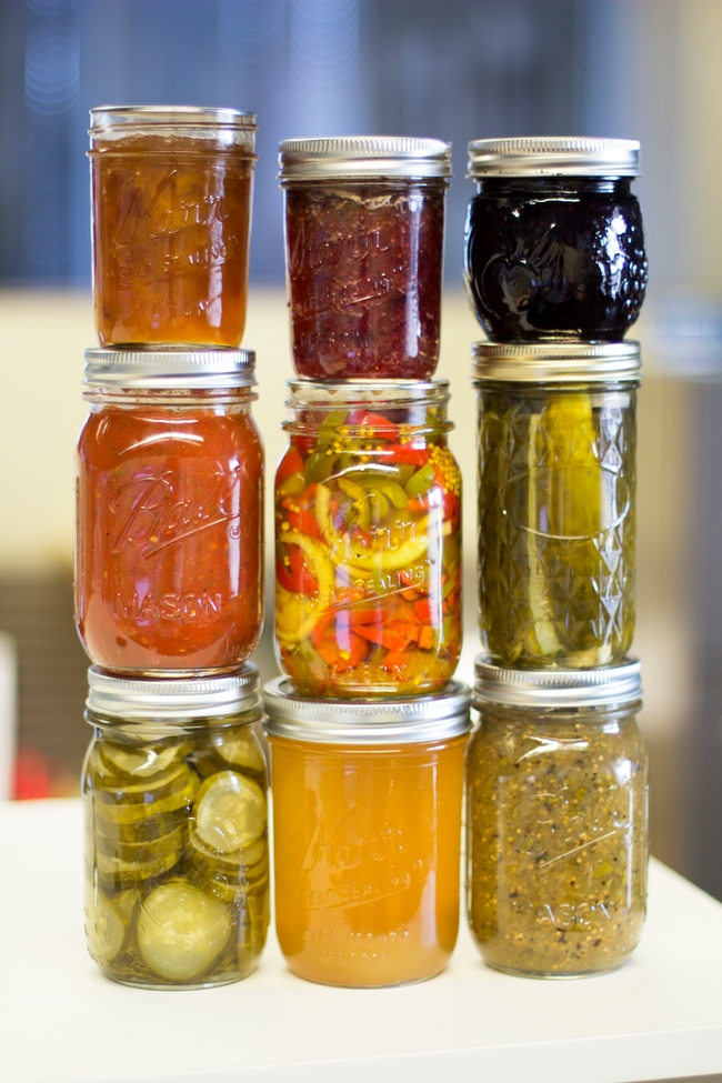 Preserves from a UC Master Gardeners summer harvest