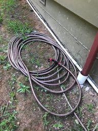 Garden hose ready to use