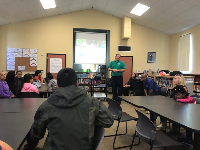 Dr Steven Walker presenting at Roseland Elementary School