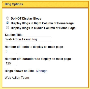 Blog Options Example