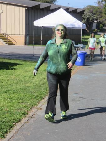 Participant wearing her 4-H green at CMG5K (Monterey)