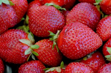 Close-up of ripe strawberries