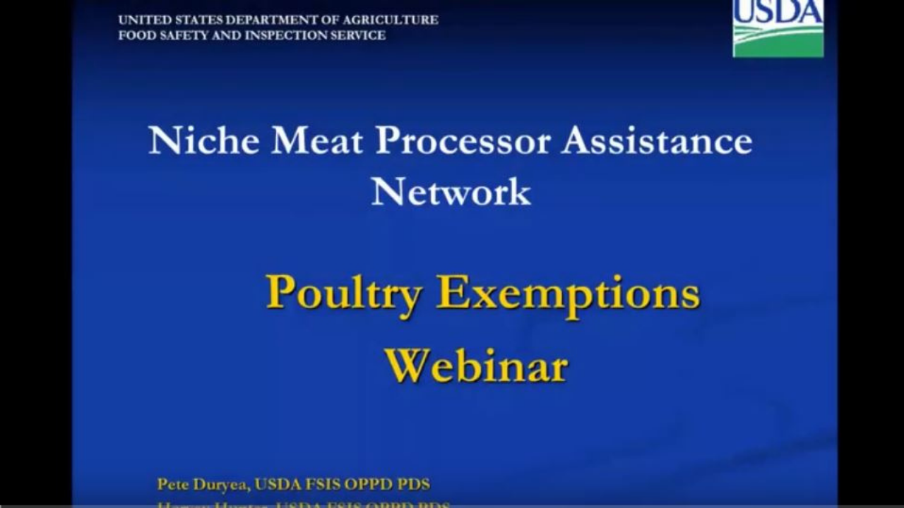 NMPAN Poultry Exemptions video