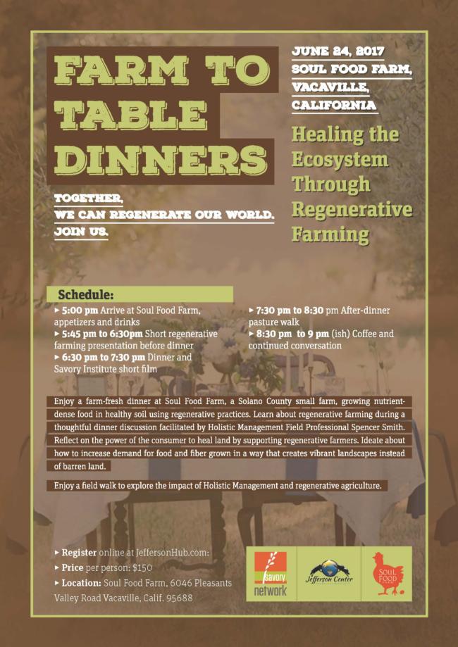 flyer farm to table dinner