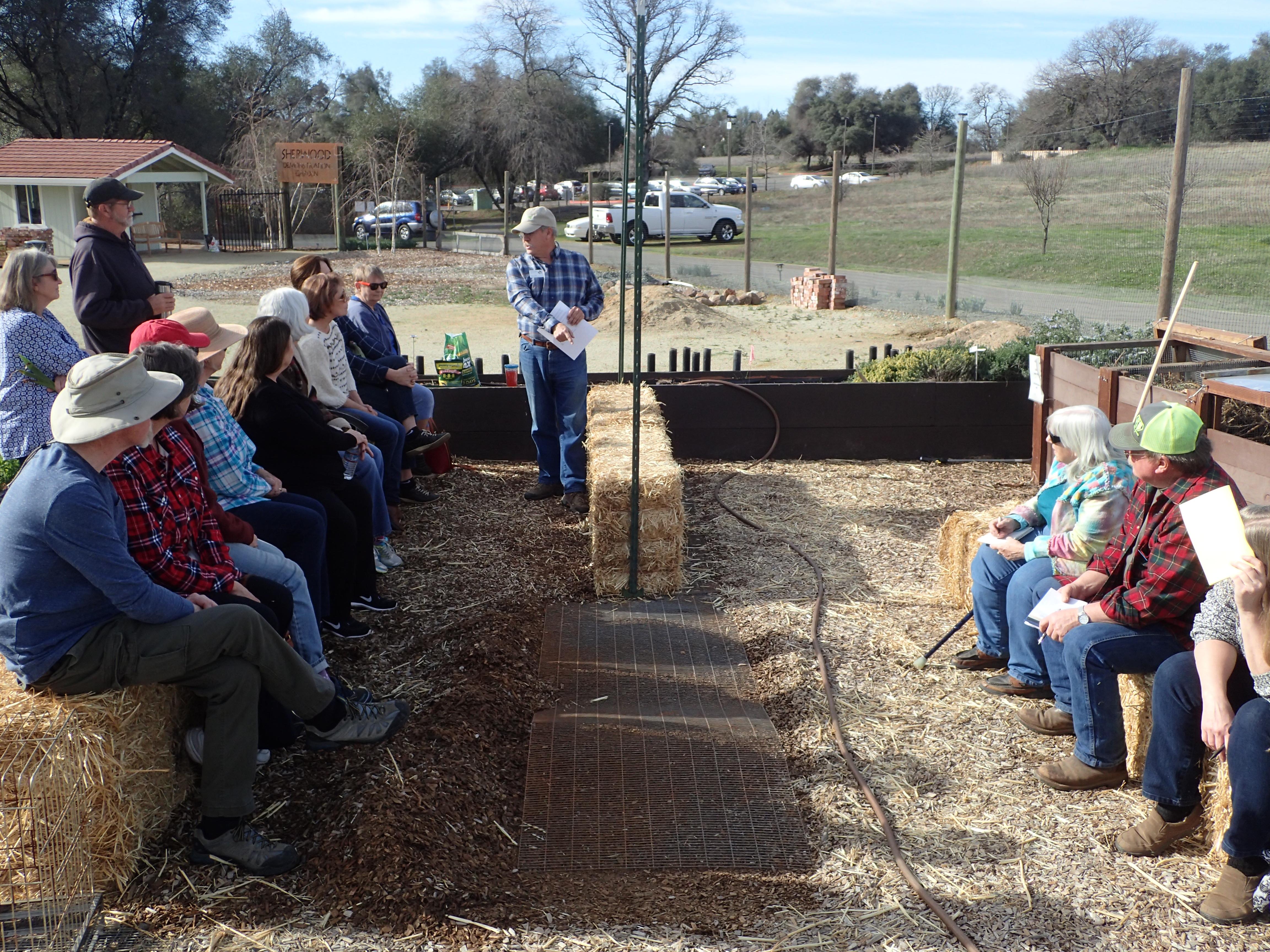 2-10-2018, First public class 'Straw Bale Gardening - Part 1'. How to get started.