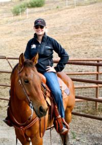 Jamie on horseback