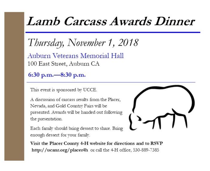 2018 Carcass Awards postcards - Lamb