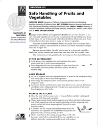 UCANR 8121 Safe Handling of Fruits and Vegetables