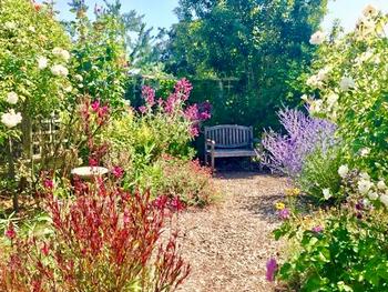 The gardens at the the Falkirk Cultural Center in San Rafael showcase what thrives in Marin's summer-dry climate. Photo: Gail Mason
