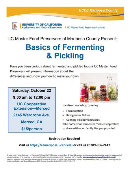 2022-10-22 Basics of Fermenting & Pickling