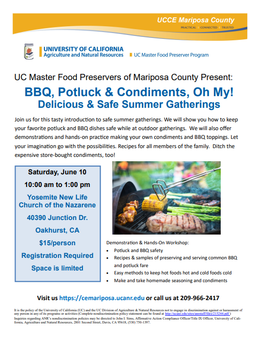 2023-06-10 BBQ, Potluck, & Condiment Flyer