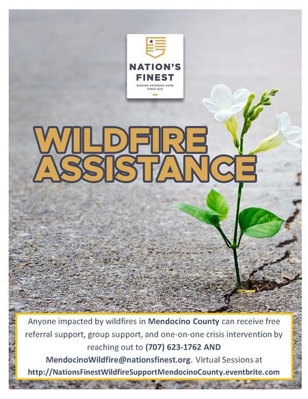Wildfire Assistance Flier Mendocino County