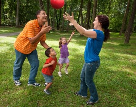Playing ball is fun and helps develop motor skills (USDA photo gallery)