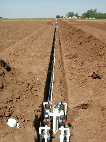 Installing subsurface drip lines can help limit N<sub>2</sub>O emissions <small>(license under CC A-ND-NC 2.0)</small>
