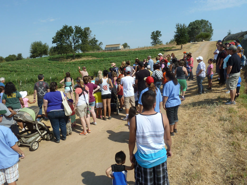 Farmer Brian Kaminsky leading the tour