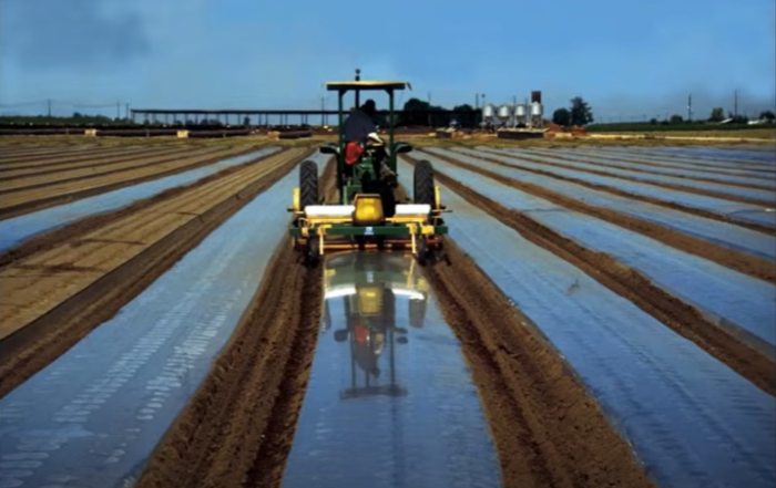 Soil solarizatrin image with tractor