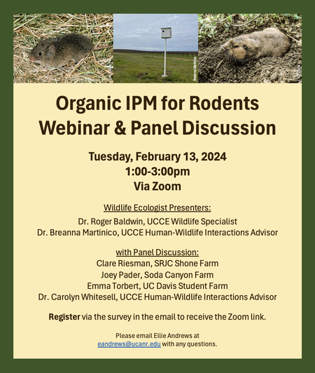 Rodent IPM Webinar & Panel Flier