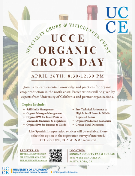 Organic Crops Day Flier