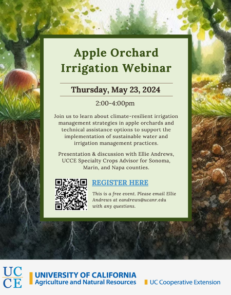 Apple Orchard Irrigation Webinar Flier