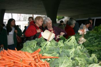 Shoppers at Farmers Market