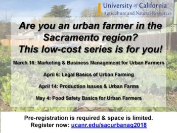 Sacramento Area Urban Agriculture Workshops