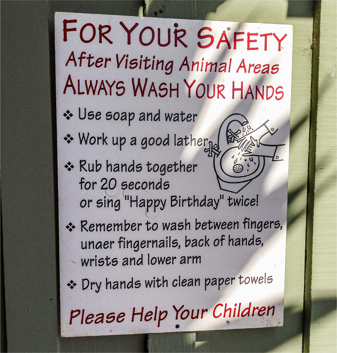 Example of handwashing signage at the California county fairs included in this study. Photo: Melissa T. Ibarra.