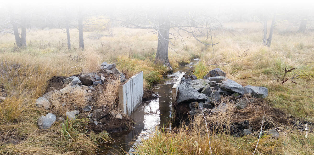 A diversion site in Modoc County. A 2017 piece of legislation allows water diverters who complete a course offered by UC Cooperative Extension to install their own monitoring devices.