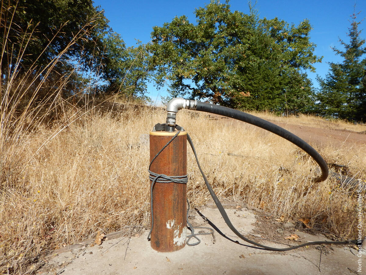 Wellhead at a permitted cannabis cultivation site.
