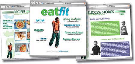 The EatFit Web site targets early teens.
