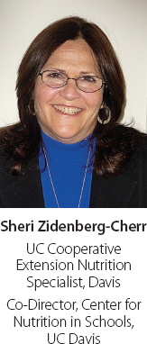 Sheri Zidenberg-Cherr, UC Cooperative Extension Nutrition Specialist, DavisCo-Director, Center for Nutrition in Schools, UC Davis