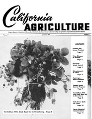 California Agriculture, Vol. 6, No.1