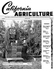 California Agriculture, Vol. 6, No.8