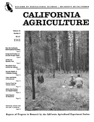 California Agriculture, Vol. 15, No.5