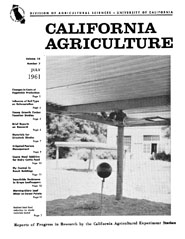 California Agriculture, Vol. 15, No.7