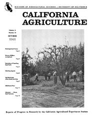California Agriculture, Vol. 15, No.10