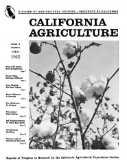 California Agriculture, Vol. 16, No.4