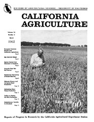 California Agriculture, Vol. 16, No.5
