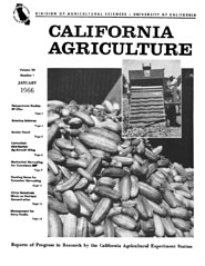 California Agriculture, Vol. 20, No.1