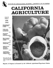 California Agriculture, Vol. 20, No.4