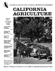 California Agriculture, Vol. 20, No.11