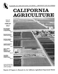 California Agriculture, Vol. 21, No.2