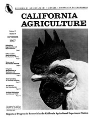 California Agriculture, Vol. 21, No.9
