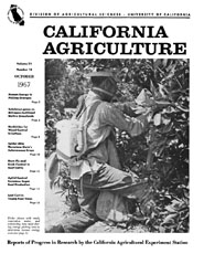 California Agriculture, Vol. 21, No.10