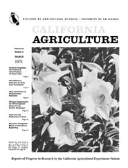 California Agriculture, Vol. 25, No.3