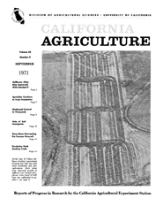 California Agriculture, Vol. 25, No.9