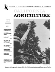 California Agriculture, Vol. 25, No.12