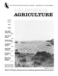 California Agriculture, Vol. 26, No.7