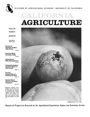 California Agriculture, Vol. 26, No.8
